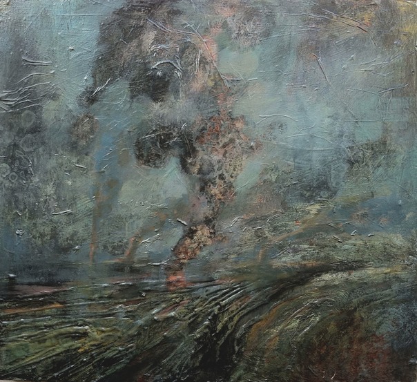 Hood Echo:Some Old Kid, Acrylic on Panel, 32" x 36", 2013