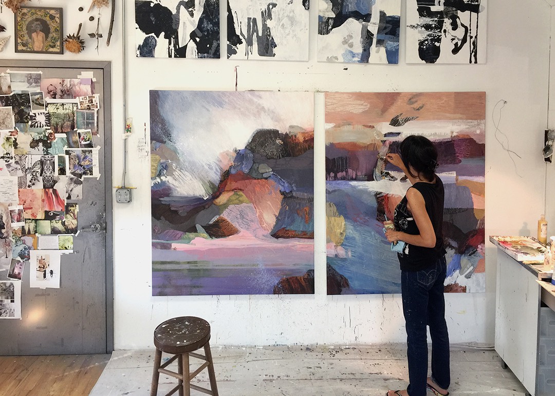 Shar Coulson studio-diptych